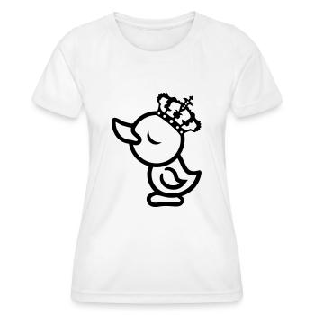 arrogant vain koenig queen princess chick kr - Women's Functional T-Shirt - white - Front - AI Model Female 172 dark (172cm)