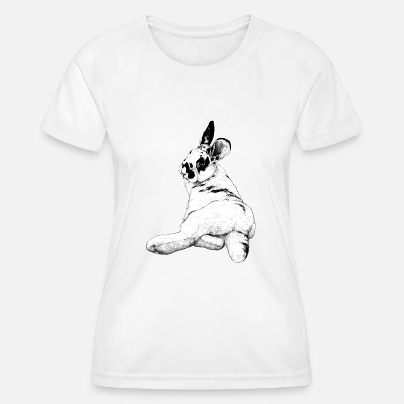 cute rabbit - Women's Functional T-Shirt - white