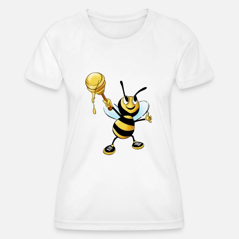 honey bee - Women's Functional T-Shirt - white