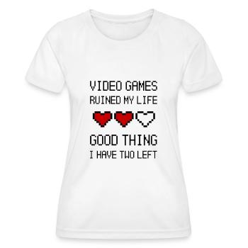 Gamer Humor Saying Gaming - Women's Functional T-Shirt - white - Front - AI Model Female 172 dark (172cm)