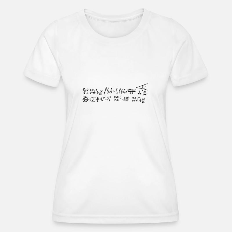Math Formulas - Women's Functional T-Shirt - white