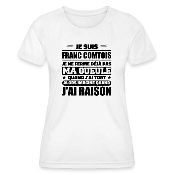 Franc comtois Ich halte meinen Mund nicht zu frank comté - Frauen Funktions-T-Shirt - Weiß - Vorne - AI Model Female 172 dark (172cm)