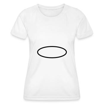 Icônes de cercle ovale - T-shirt sport Femme - blanc - Devant - AI Model Female 172 dark (172cm)
