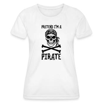 Halloween Pirate Dire Tenue Costume Drôle - T-shirt sport Femme - blanc - Devant - AI Model Female 172 dark (172cm)