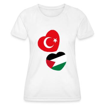 Türkei & Palästina - Frauen Funktions-T-Shirt - Weiß - Vorne - AI Model Female 172 dark (172cm)