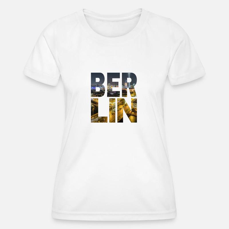 Berlin by night - Women's Functional T-Shirt - white