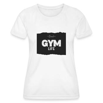 Gym Life - Frauen Funktions-T-Shirt - Weiß - Vorne - AI Model Female 172 dark (172cm)