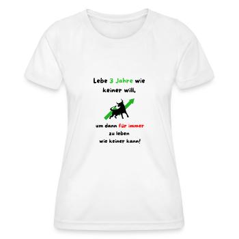 Trading Spruch Candlesticks Trend online Börse - Frauen Funktions-T-Shirt - Weiß - Vorne - AI Model Female 172 dark (172cm)