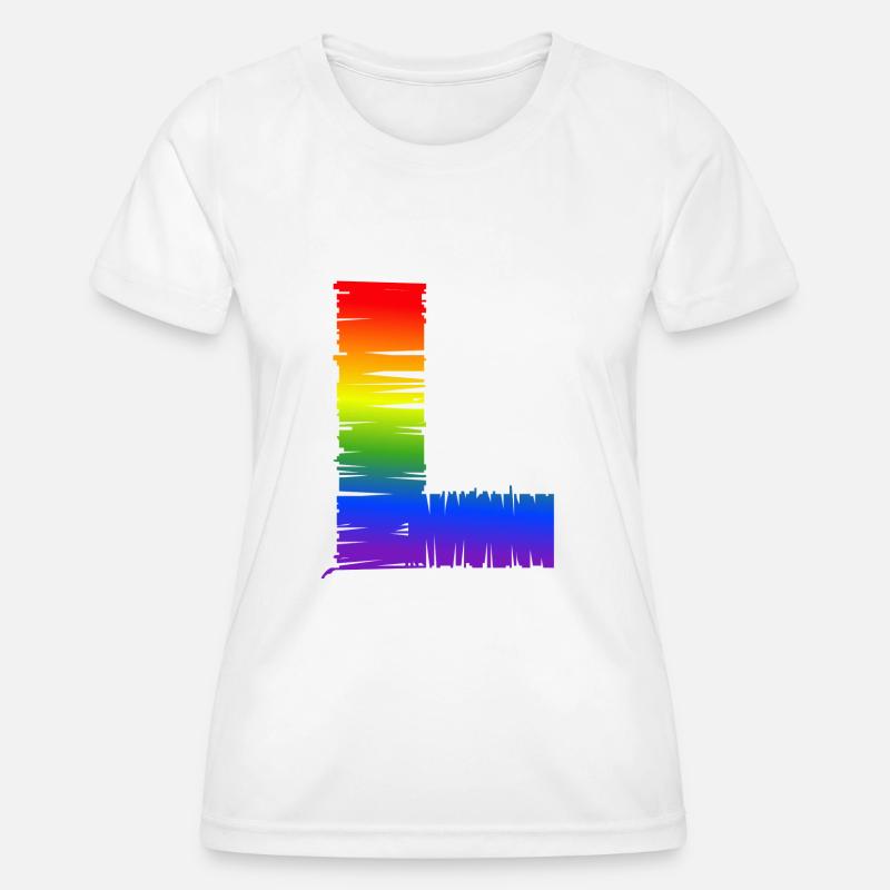 Rainbow L - Women's Functional T-Shirt - white