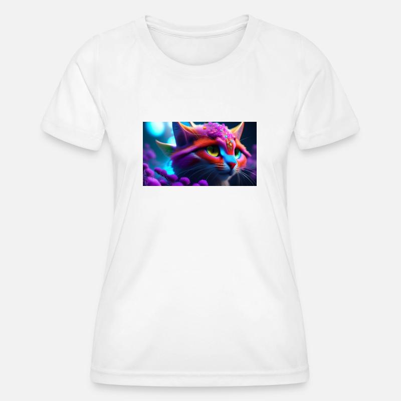 Sci-Fi Cat - Women's Functional T-Shirt - white