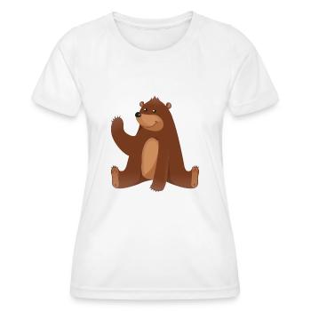 Bear - Women's Functional T-Shirt - white - Front - AI Model Female 172 dark (172cm)