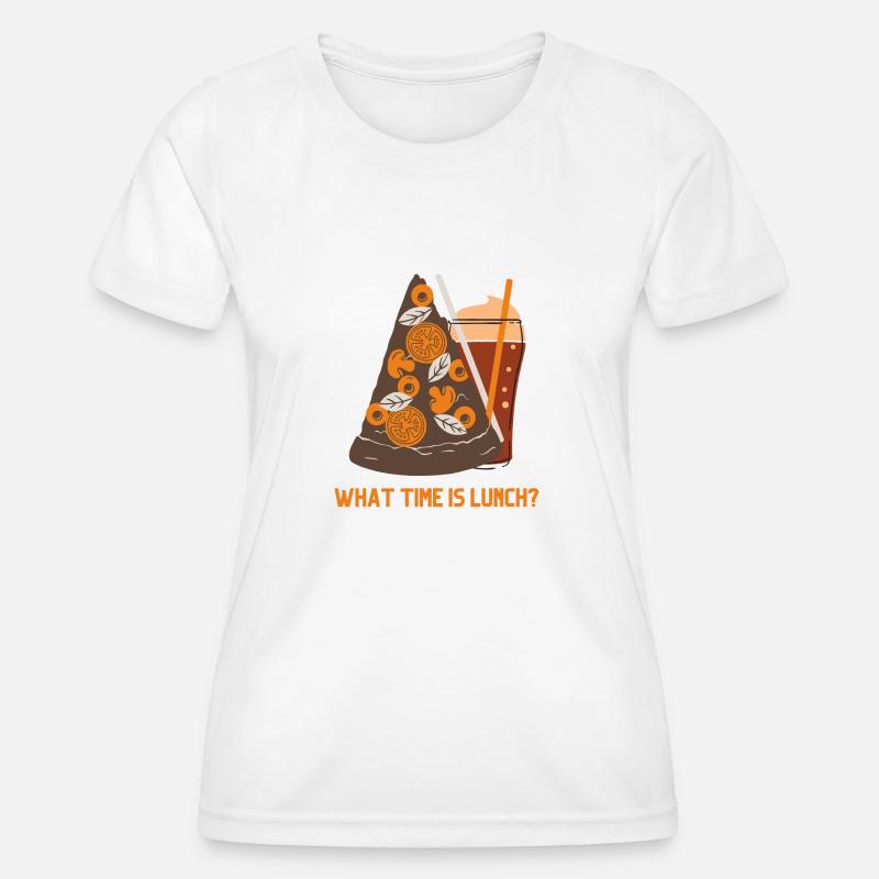 What Time Is Lunch? - Women's Functional T-Shirt - white