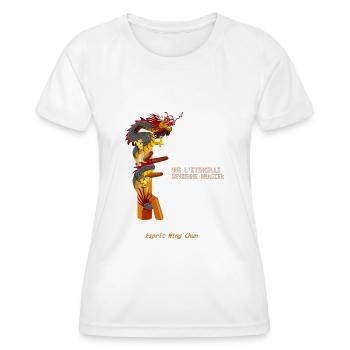wing chun dragon - Women's Functional T-Shirt - white - Front - AI Model Female 172 dark (172cm)