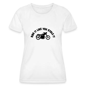 Moto - T-shirt sport Femme - blanc - Devant - AI Model Female 172 dark (172cm)