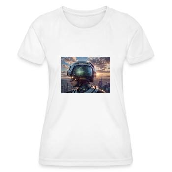 Synthèse de l’avenir de la technologie - T-shirt sport Femme - blanc - Devant - AI Model Female 172 dark (172cm)