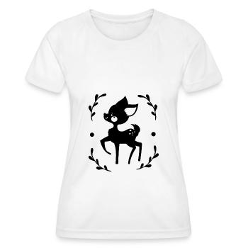 Fawn Zoo Djurskydd - Funktions-T-shirt dam - vit - Fram - AI Model Female 172 dark (172cm)