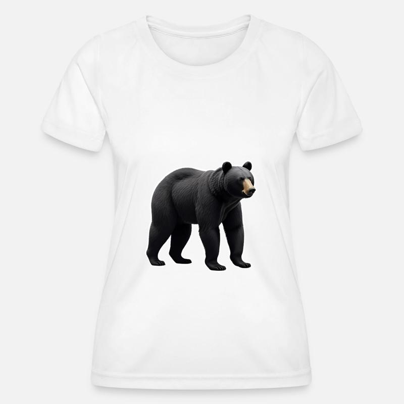 Black bear - Women's Functional T-Shirt - white