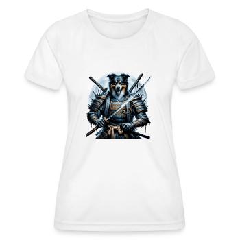 Ronin Dog – Der treue Krieger - Frauen Funktions-T-Shirt - Weiß - Vorne - AI Model Female 172 dark (172cm)