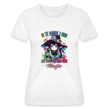 Elevate Your Halloween Look with Our Anime Witch - Women's Functional T-Shirt - white - Front - AI Model Female 172 dark (172cm)