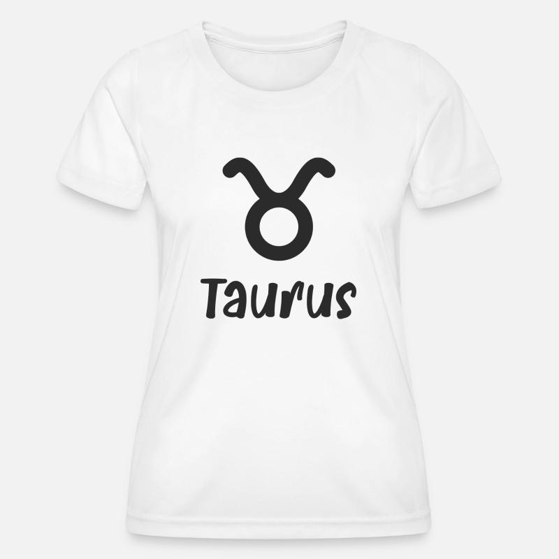 Taurus zodiac sign - Women's Functional T-Shirt - white