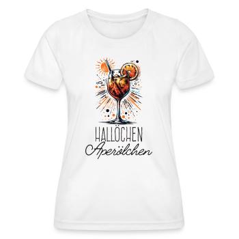 Hallöchen Aperölchen Cocktail Sommerparty Shirt - Frauen Funktions-T-Shirt - Weiß - Vorne - AI Model Female 172 dark (172cm)
