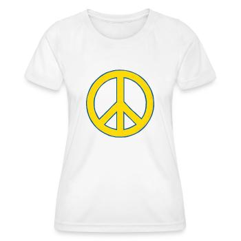 Ukraine, ukrainische Flagge, ukrainische Flagge - Frauen Funktions-T-Shirt - Weiß - Vorne - AI Model Female 172 dark (172cm)