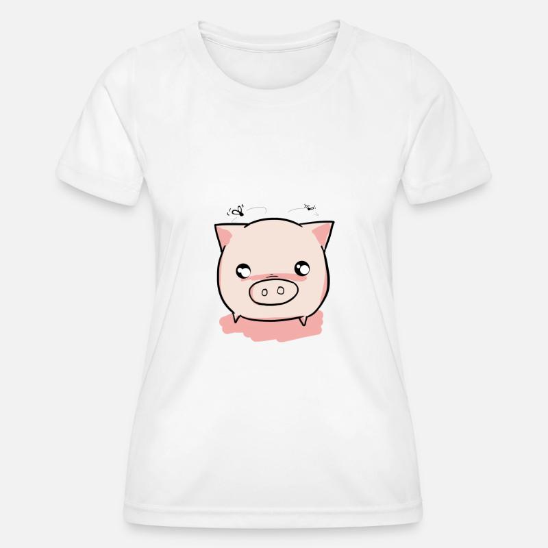 Pig piglets - Women's Functional T-Shirt - white