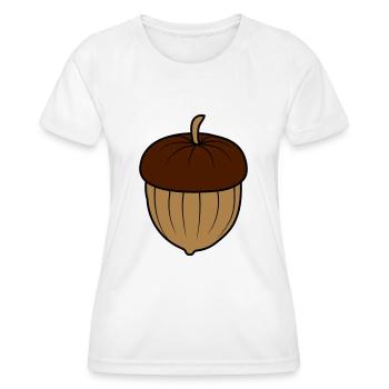 Acorn Nut Design - Women's Functional T-Shirt - white - Front - AI Model Female 172 dark (172cm)