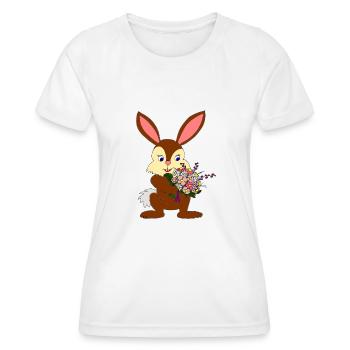 Rabbit with ostrich - Women's Functional T-Shirt - white - Front - AI Model Female 172 dark (172cm)