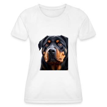 Rottweiler - Frauen Funktions-T-Shirt - Weiß - Vorne - AI Model Female 172 dark (172cm)