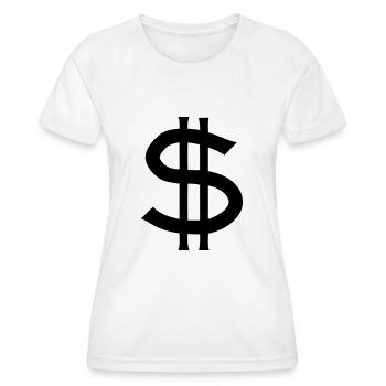 dollar symbol - T-shirt sport Femme - blanc - Devant - AI Model Female 172 dark (172cm)