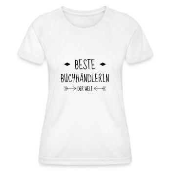 Bookseller Libraire Livre Buchhändler Book Reading - Women's Functional T-Shirt - white - Front - AI Model Female 172 dark (172cm)
