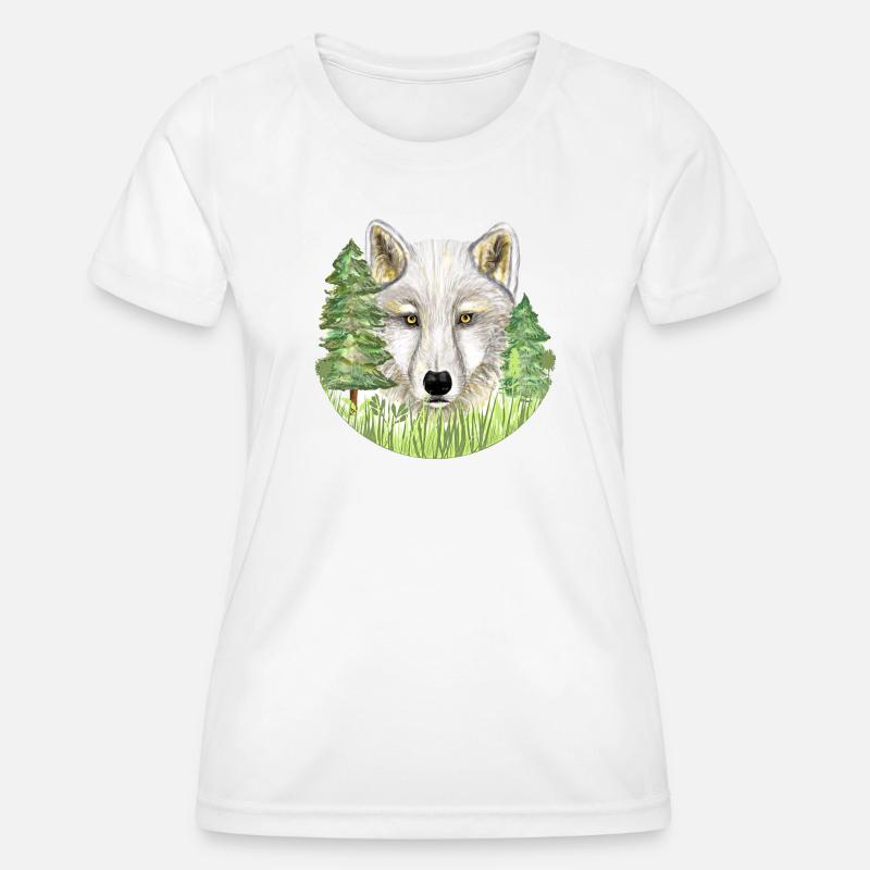 Wolf - Women's Functional T-Shirt - white