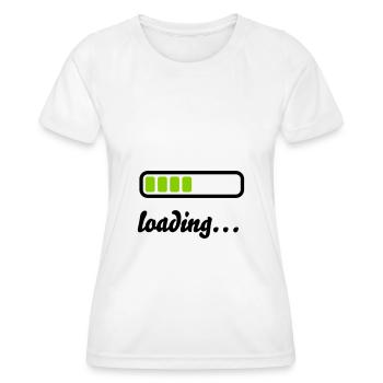 Akku Batterie loading - Frauen Funktions-T-Shirt - Weiß - Vorne - AI Model Female 172 dark (172cm)