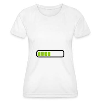 Akku Batterie loading - Frauen Funktions-T-Shirt - Weiß - Vorne - AI Model Female 172 dark (172cm)