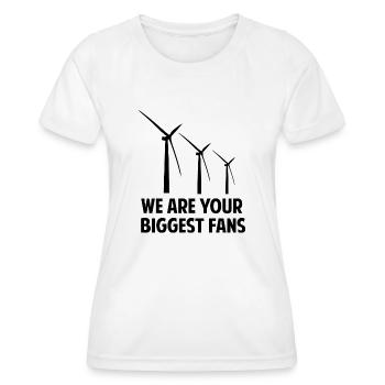 We Are Your Biggest Fans - Women's Functional T-Shirt - white - Front - AI Model Female 172 dark (172cm)