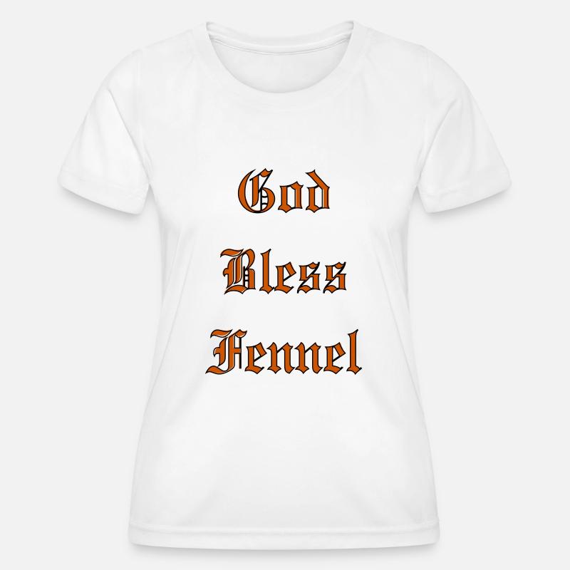 GodBlessFennel - Women's Functional T-Shirt - white