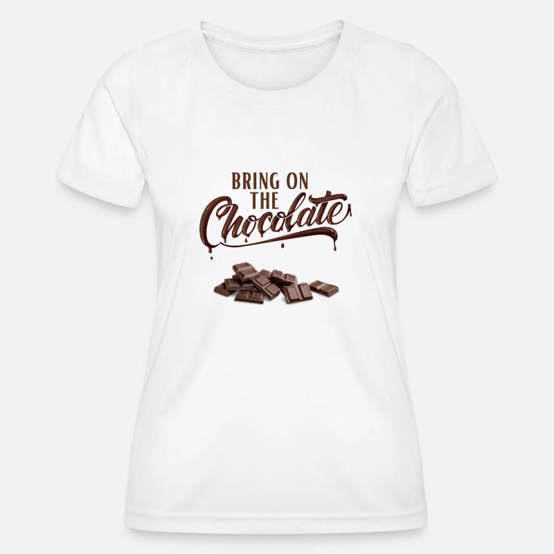 Bring on the Chocolate - Schokoliebe - Women's Functional T-Shirt - white