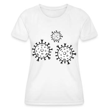 le virus - T-shirt sport Femme - blanc - Devant - AI Model Female 172 dark (172cm)