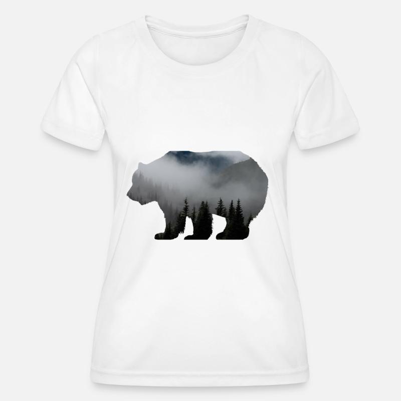 Forester Bear - Women's Functional T-Shirt - white