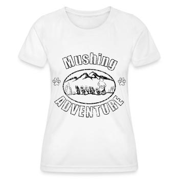 Mushing maître-chien de traîneau - T-shirt sport Femme - blanc - Devant - AI Model Female 172 dark (172cm)