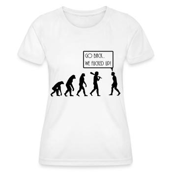 evolution - Women's Functional T-Shirt - white - Front - AI Model Female 172 dark (172cm)