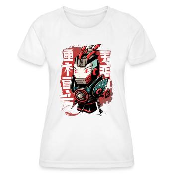 Kitsune Samurai Warrior Robot - T-shirt sport Femme - blanc - Devant - AI Model Female 172 dark (172cm)
