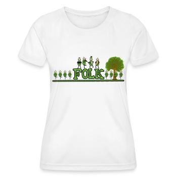 Irish Folk Band - Women's Functional T-Shirt - white - Front - AI Model Female 172 dark (172cm)