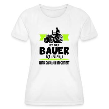 Ist der Bauer ruiniert Demostration Protest - Frauen Funktions-T-Shirt - Weiß - Vorne - AI Model Female 172 dark (172cm)
