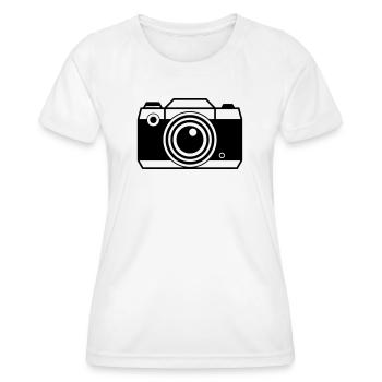 Appareil photo numérique photo photographe photo - T-shirt sport Femme - blanc - Devant - AI Model Female 172 dark (172cm)