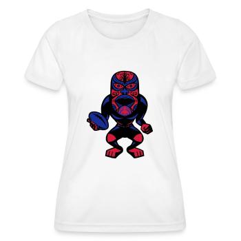 rugby mask - Women's Functional T-Shirt - white - Front - AI Model Female 172 dark (172cm)