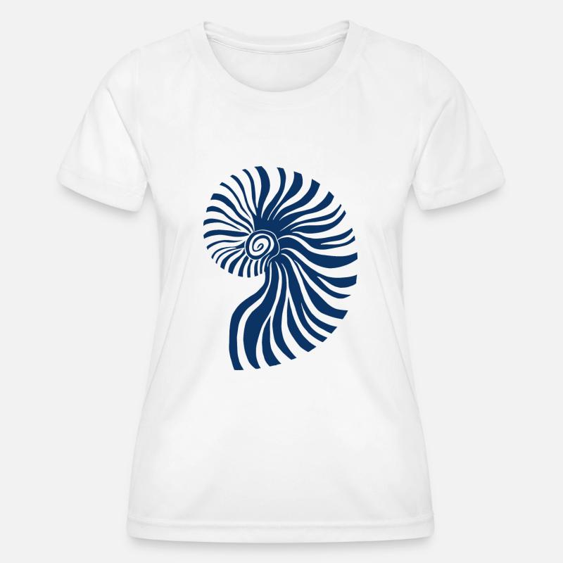 Blue Ammonite - Women's Functional T-Shirt - white