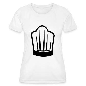 Toque Chef de cuisine - T-shirt sport Femme - blanc - Devant - AI Model Female 172 dark (172cm)