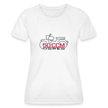 Moped Star 50 ccm Emblem - Women's Functional T-Shirt - white - Front - AI Model Female 172 dark (172cm)
